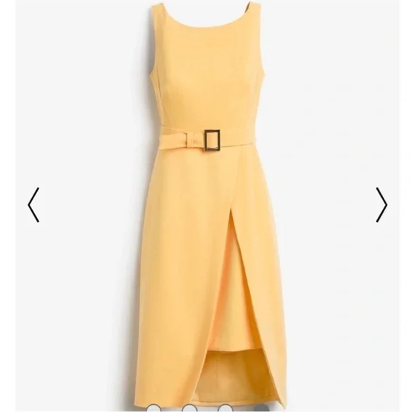 WHBM Yellow Sleeveless Sheath Dress - Picture 3 of 14
